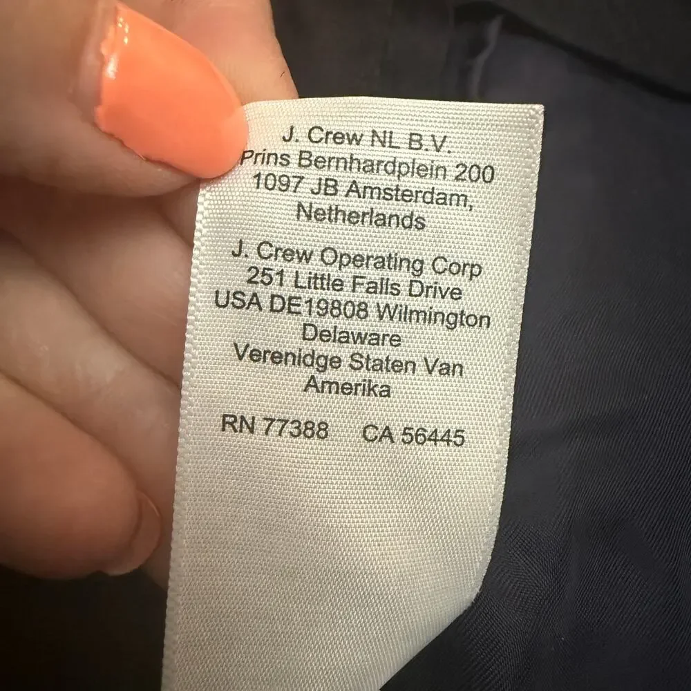 J. Crew Ludlow Slim Fit pants Navy 33X30 Baird McNutt Irish Linen old money